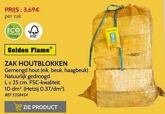 Brico Zak houtblokken aanbieding