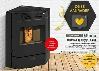 Brico Pelletkachel isotta 94-s-line aanbieding