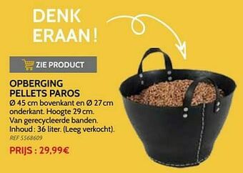 Brico Opberging pellets paros aanbieding