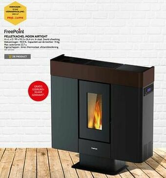 Brico Pelletkachel moon airtight aanbieding