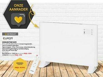 Brico Eurom convector wifi aanbieding