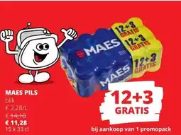 Spar Maes pils blik aanbieding