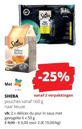 Spar Sheba pouches aanbieding