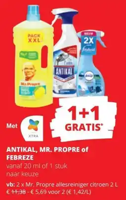 Spar Antikal, Mr. Propre of Febreze aanbieding