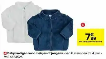 Carrefour Babycardigan voor meisjes of jongens aanbieding