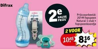 Kruidvat Fopspeen natural + fopspeenkoordje aanbieding