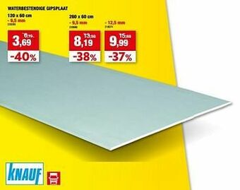 Hubo Waterbestendige gipsplaat aanbieding