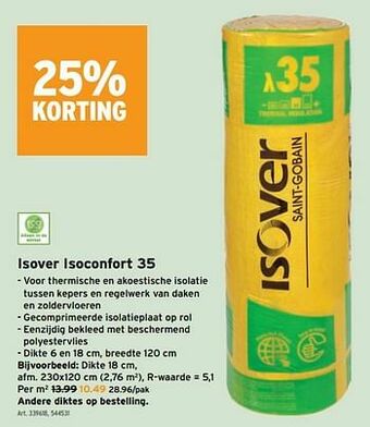 GAMMA Isover isoconfort 35 aanbieding