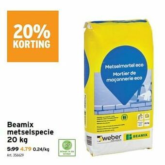 GAMMA Beamix metselspecie aanbieding