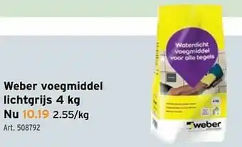 GAMMA Weber voegmiddel lichtgrijs aanbieding
