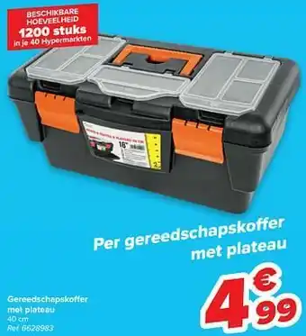 Gereedschapskoffer met plateau
