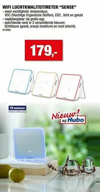 Hubo Wifi luchtkwaliteitmeter sense aanbieding
