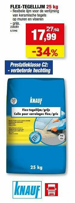 Hubo Flex-tegellijm aanbieding