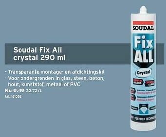 GAMMA Soudal fix all crystal aanbieding