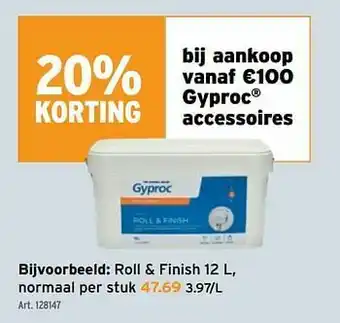 GAMMA Gyproc accessoires roll + finish aanbieding