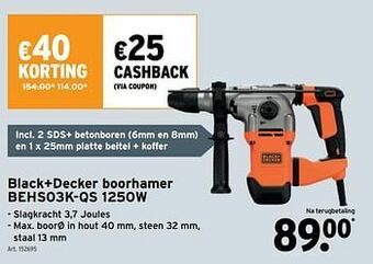 Black+decker boorhamer behs03k-qs 1250w