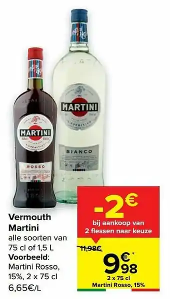 Carrefour Vermouth martini rosso aanbieding