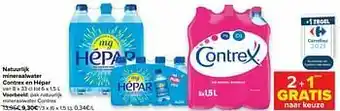 Carrefour Pak natuurlijk mineraalwater contrex aanbieding