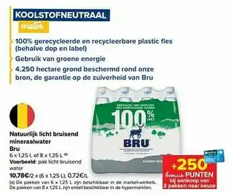 Carrefour Bru licht bruisend water aanbieding