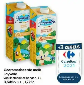Carrefour Gearomatiseerde melk joyvalle aanbieding