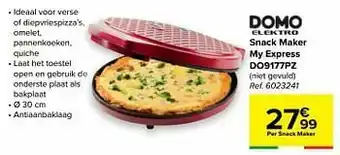 Carrefour Domo elektro snack maker my express do9177pz aanbieding
