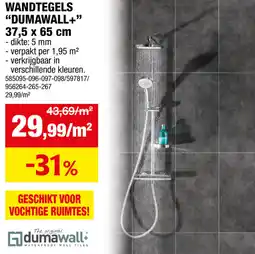 Hubo Wandtegels dumawall 37,5 x 65 cm aanbieding