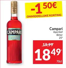 Intermarché Campari Aperitief Bitter 25° aanbieding