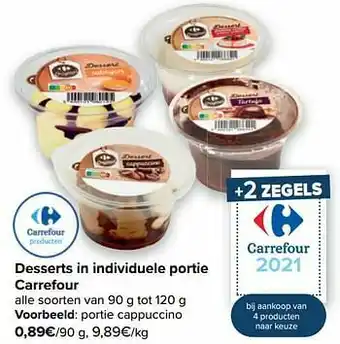 Carrefour Portie cappuccino aanbieding