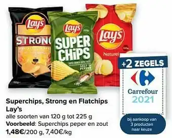 Carrefour Lay’s superchips peper en zout aanbieding