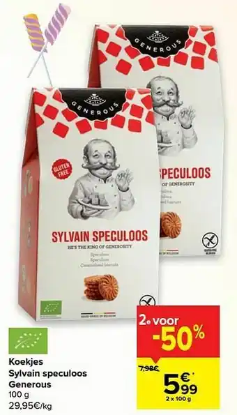 Carrefour Koekjes sylvain speculoos generous aanbieding