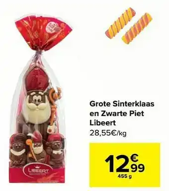 Grote sinterklaas en zwarte piet libeert