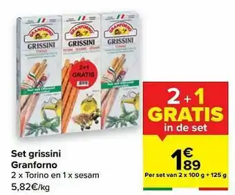 Carrefour Set grissini granforno aanbieding