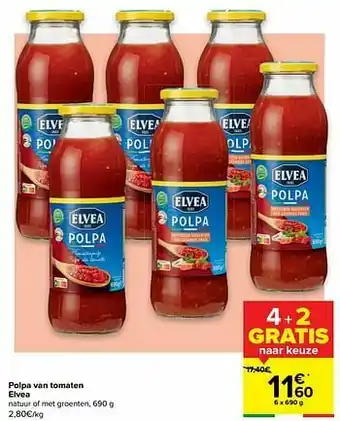 Polpa van tomaten elvea