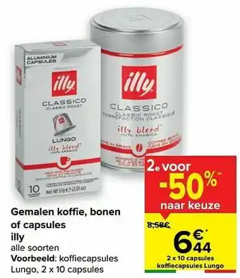 Illy koffiecapsules lungo