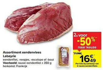 Carrefour Labeyrie rauwe eendenfilet aanbieding