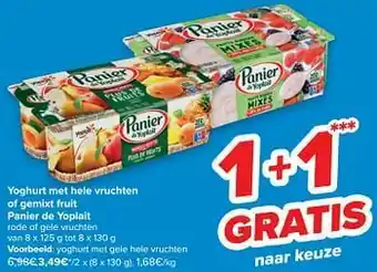 Carrefour Yoghurt met gele hele vruchten aanbieding