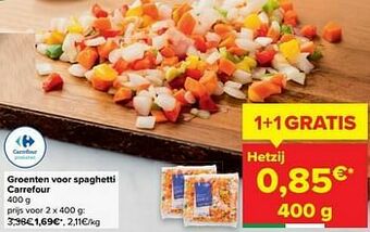 Carrefour Groenten voor spaghetti carrefour aanbieding