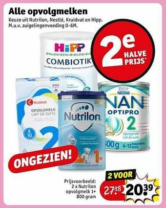 Kruidvat Nutrilon opvolgmelk 1+ aanbieding