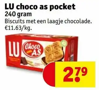 Kruidvat Lu choco as pocket aanbieding