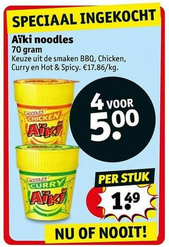 Kruidvat Aïki noodles aanbieding