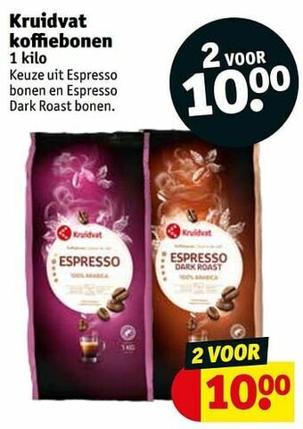 Kruidvat Kruidvat koffiebonen aanbieding