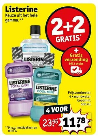 Kruidvat Mondwater coolmint aanbieding