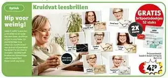 Kruidvat Leesbril ovaal lichtgrijs mat +1.0 aanbieding