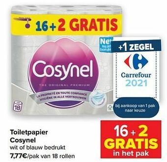 Carrefour Toiletpapier cosynel aanbieding