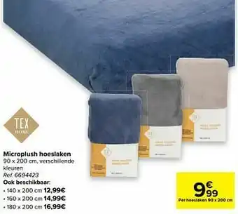 Carrefour Microplush hoeslaken aanbieding