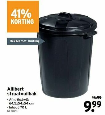 GAMMA Allibert straatvuilbak aanbieding