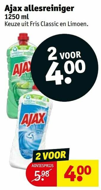 Kruidvat Ajax allesreiniger aanbieding
