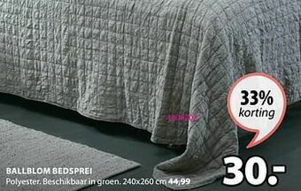 Jysk Ballblom bedsprei aanbieding