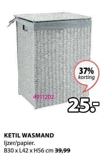 Jysk Ketil wasmand aanbieding