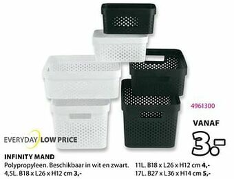 Jysk Infinity mand aanbieding
